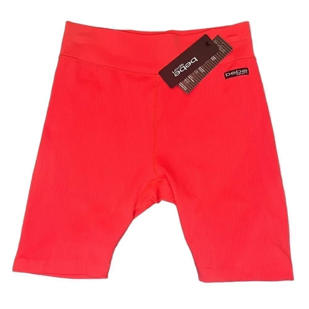 BeBe sport seamless athletic shorts bundle grey coral size medium